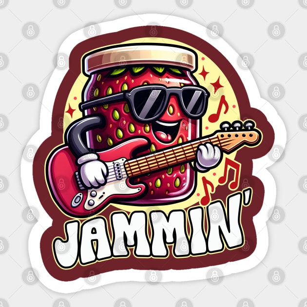 Strawberry Jammin Sticker by DetourShirts